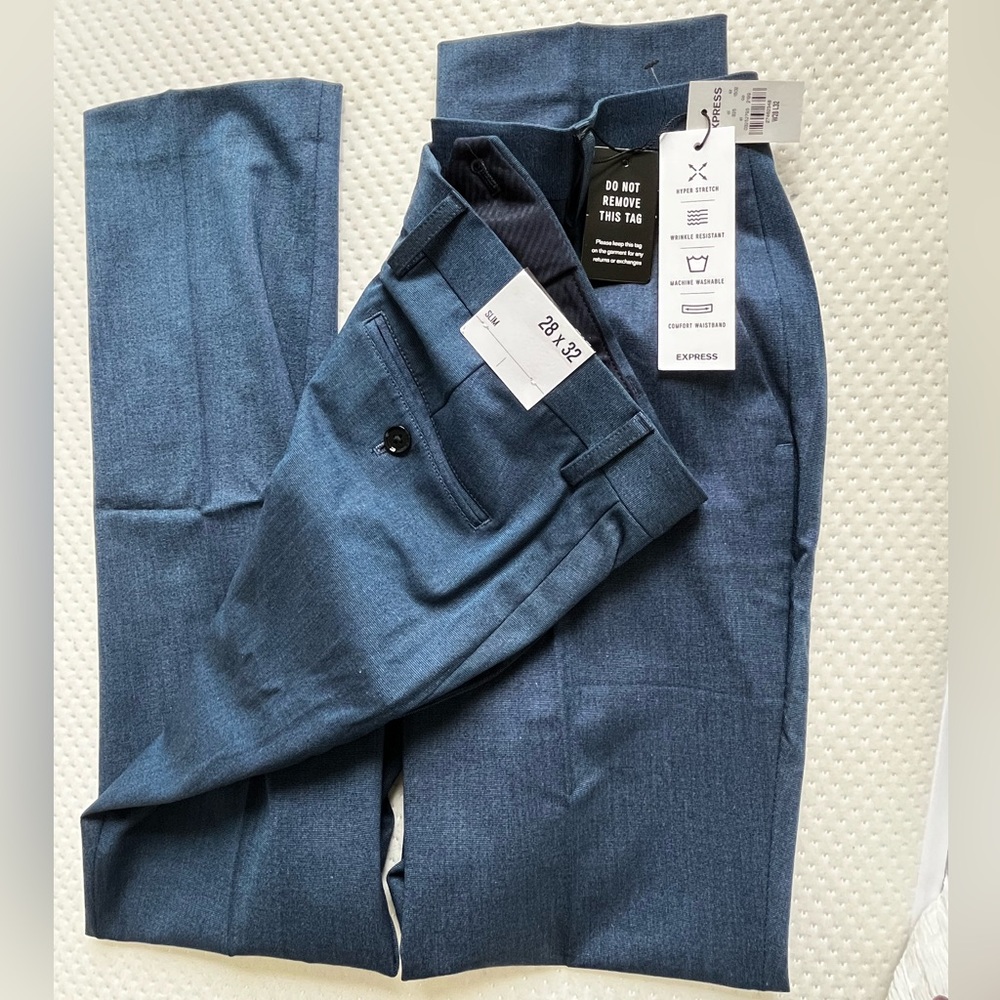 Brand New Express Navy Suit Pants 28/32